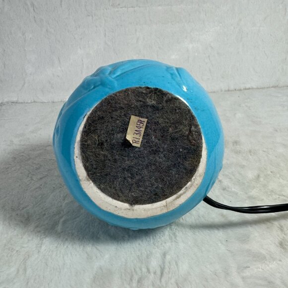 Disney Vintage Little Mermaid Lamp Blue Ceramic 1989 Base only no Shade - Picture 7 of 10